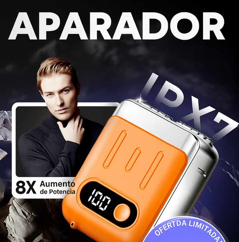 Mini Barbeador Elétrico bladePRO Rotativo IPX7 [CORTA IGUAL NAVALHA]