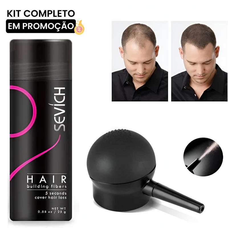 Preenchedor de Fibra Capilar – Cobre Falhas com Volume Natural