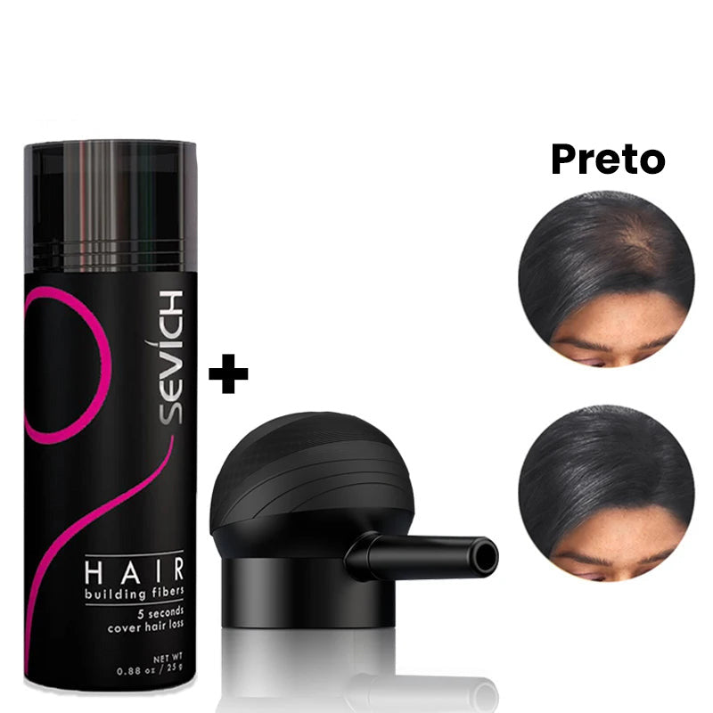 Preenchedor de Fibra Capilar – Cobre Falhas com Volume Natural